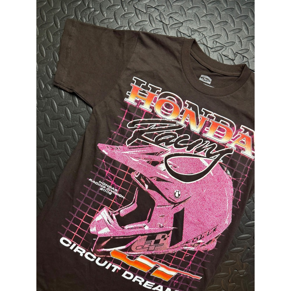 Honda Racing Circuit Dreams T-Shirt JT Racing USA Brown Pink Motocross Mens S - Picture 3 of 7